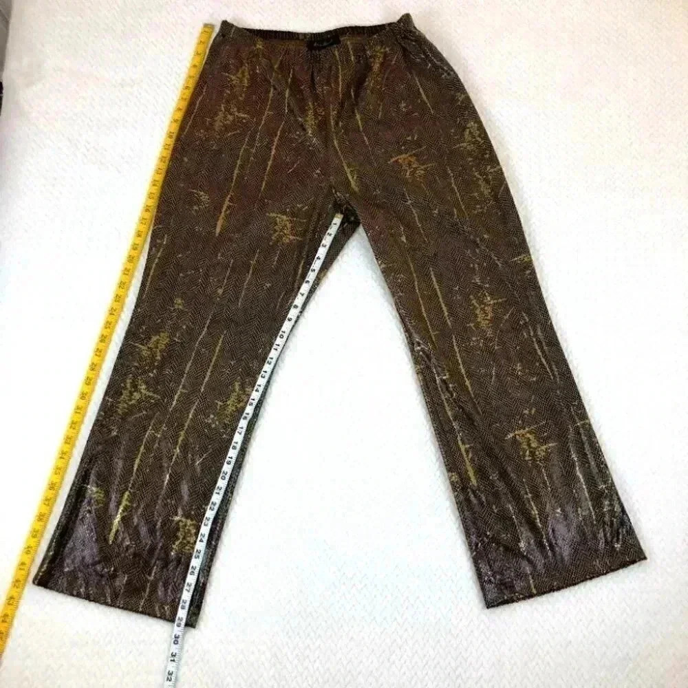 Vintage Ashley Stewart Women’s Brown snake Pull Pants  Size 18/20 - Picture 6 of 8